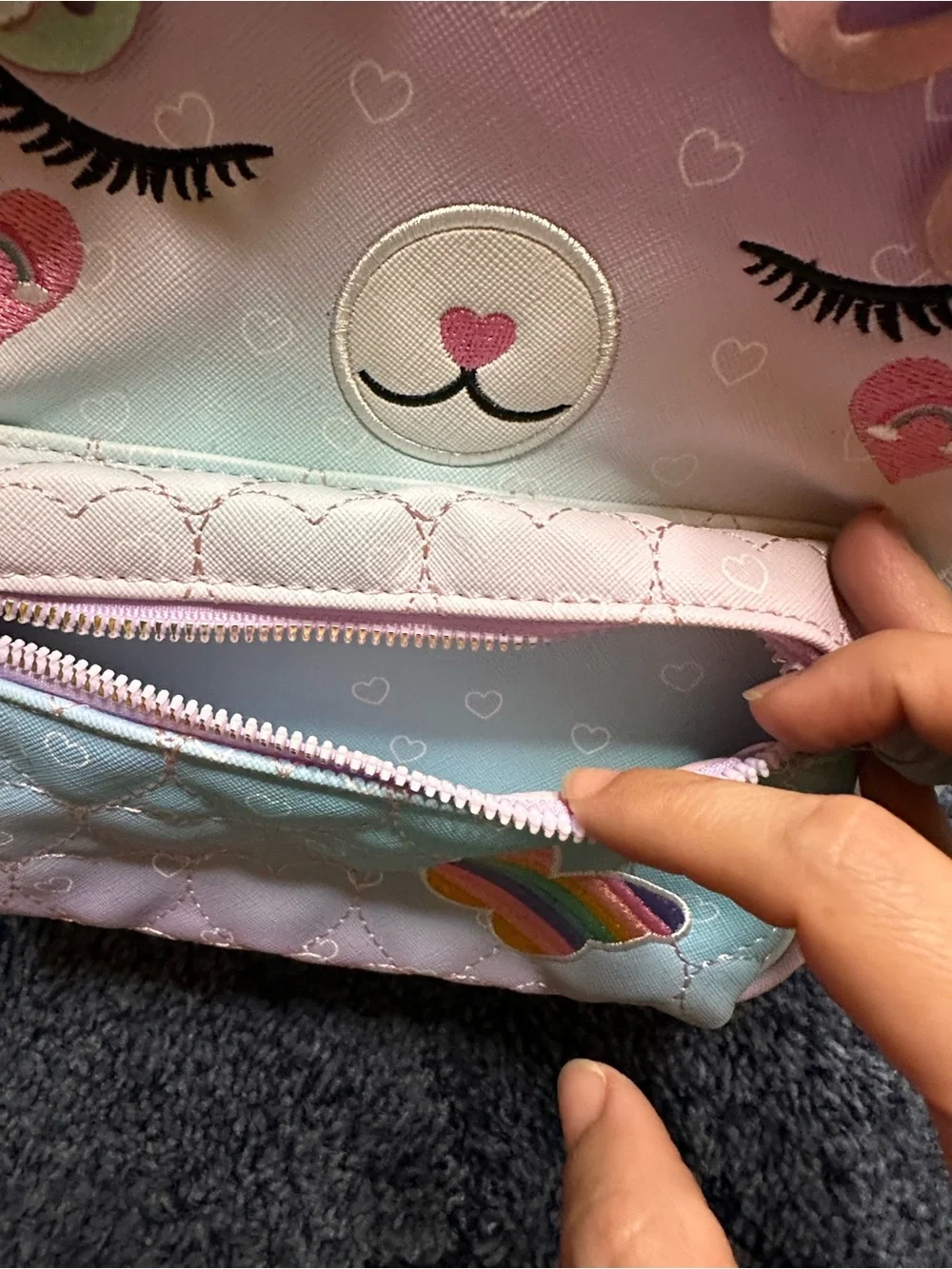 Under One Sky Pastel Unicorn Bear Mini Backpack - Pink Blue Mint
